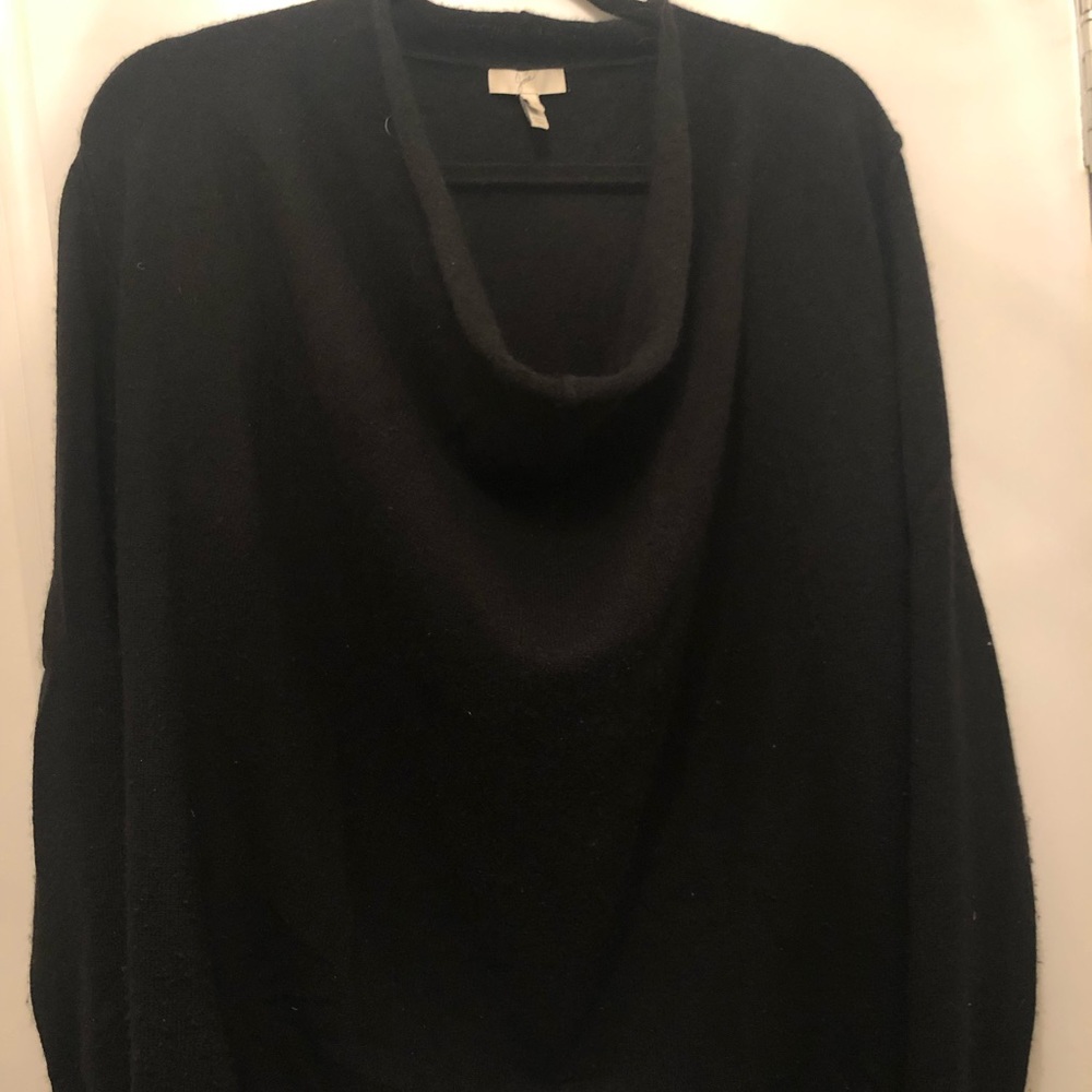 Joie cowl neck black cashmere sweater